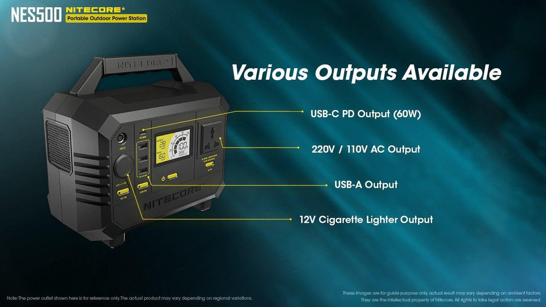 NES500 (518Wh 144,000mAh) Portable Power Station - Nitecore Singapore