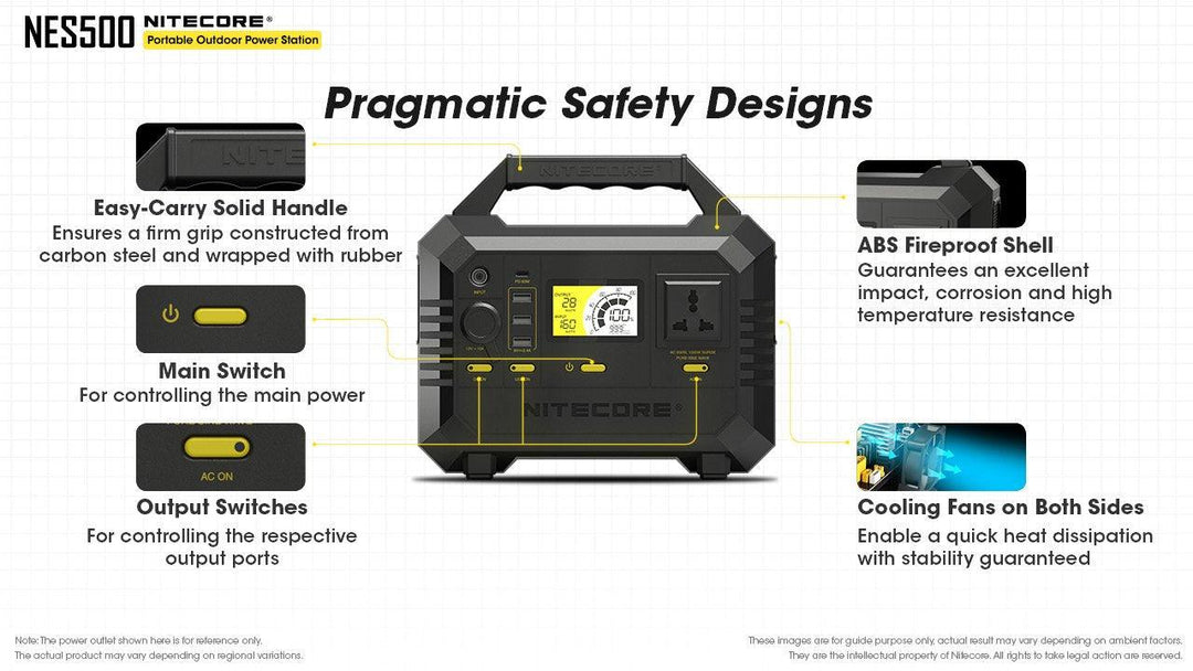 NES500 (518Wh 144,000mAh) Portable Power Station - Nitecore Singapore