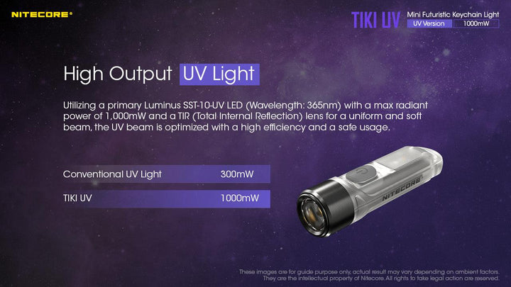 TIKI UV (365nm UV) - 1000mW - Nitecore Singapore