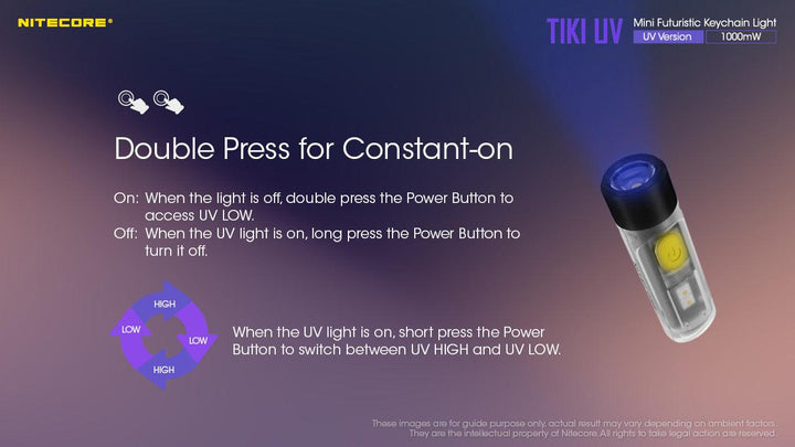 TIKI UV (365nm UV) - 1000mW - Nitecore Singapore