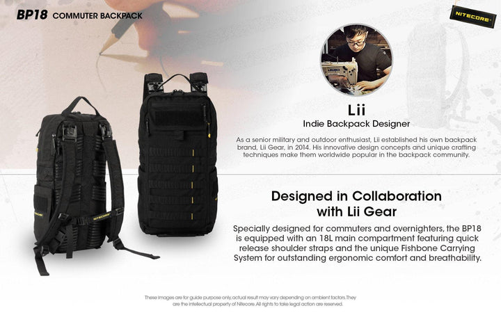 BP18 Modular Backpack - 18L Capacity - Nitecore Singapore