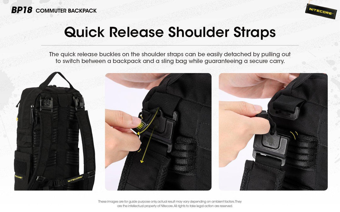 BP18 Modular Backpack - 18L Capacity - Nitecore Singapore