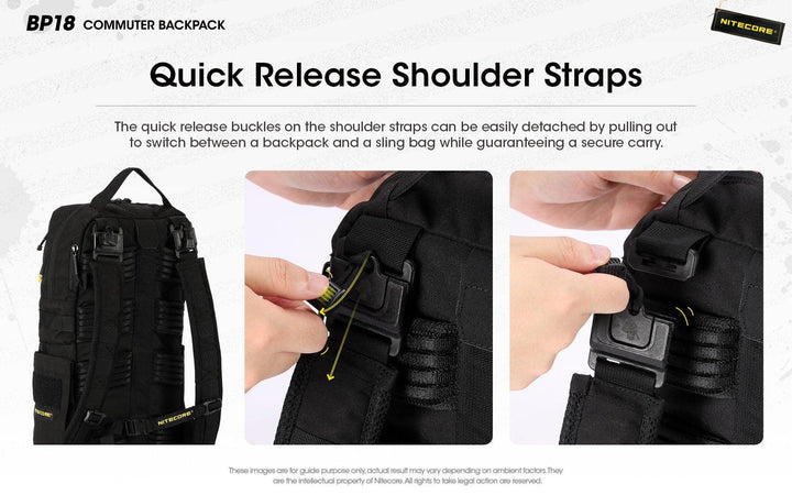 BP18 Modular Backpack - 18L Capacity - Nitecore Singapore