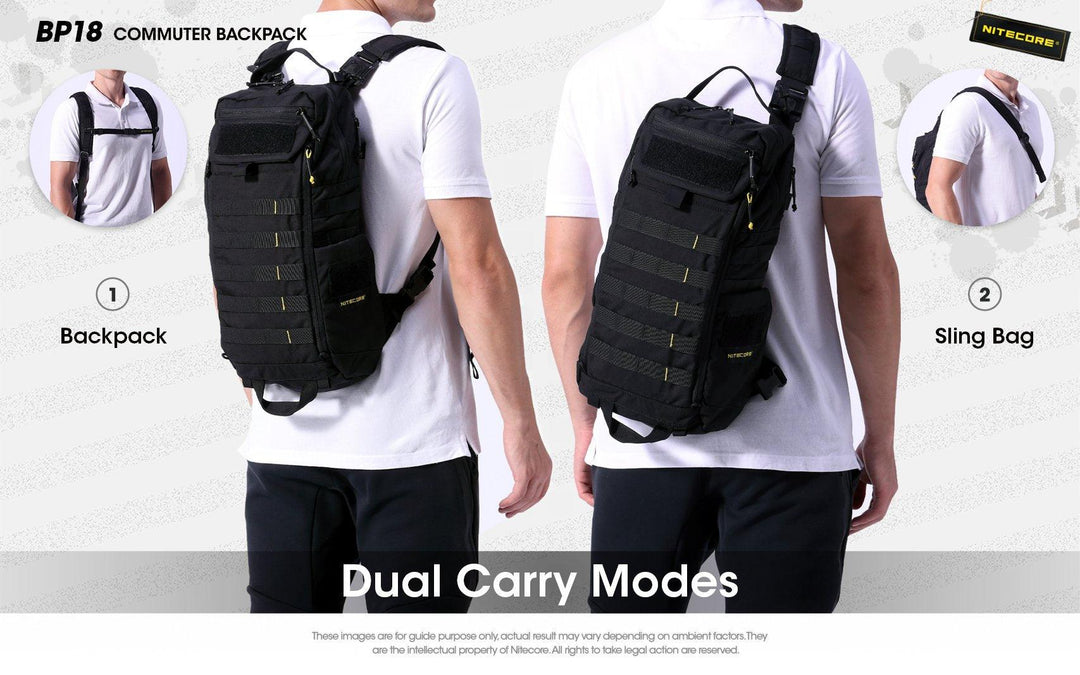 BP18 Modular Backpack - 18L Capacity - Nitecore Singapore