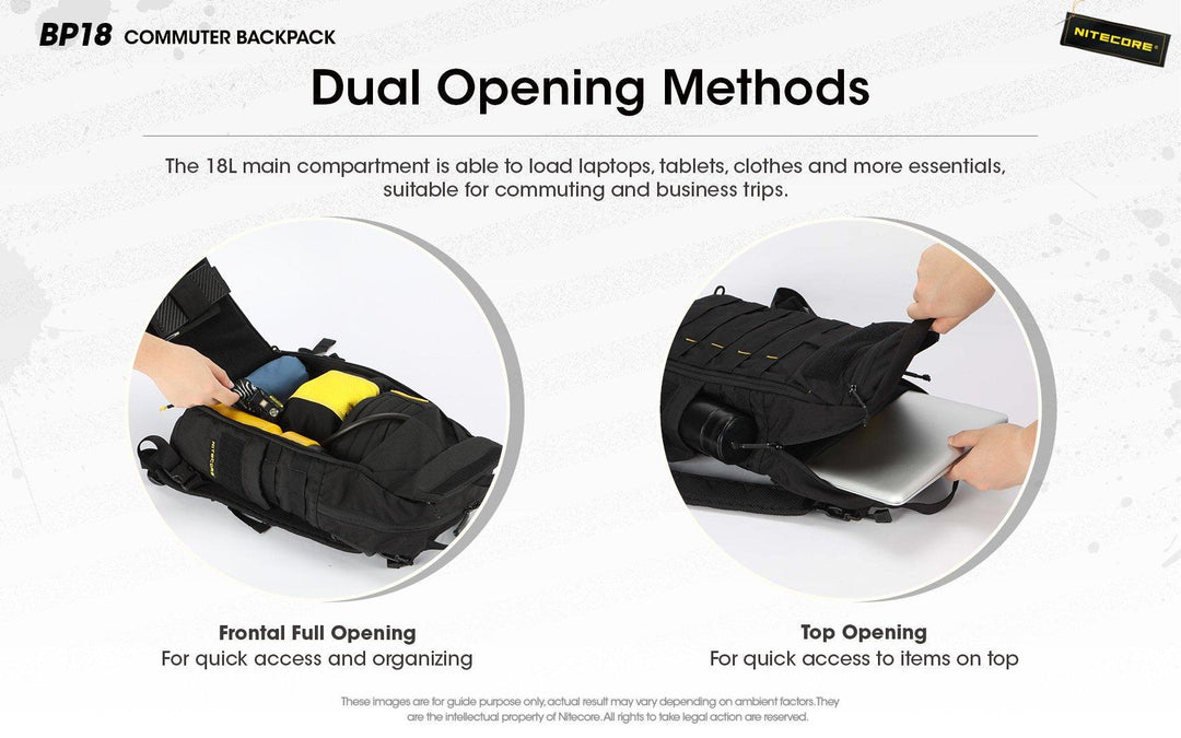 BP18 Modular Backpack - 18L Capacity - Nitecore Singapore