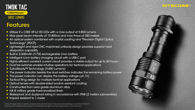 TM9K TAC - 9800 lumens