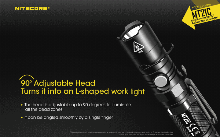 MT21C - 1000 lumens (Bundle) - Nitecore Singapore