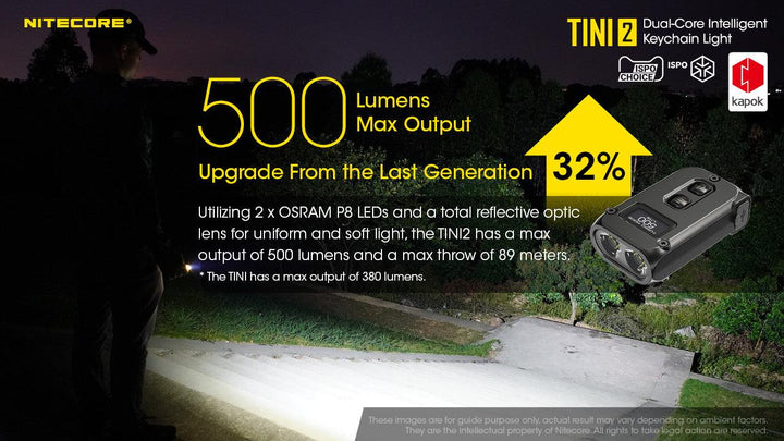 TINI 2 (Black) - 500 lumens - Nitecore Singapore