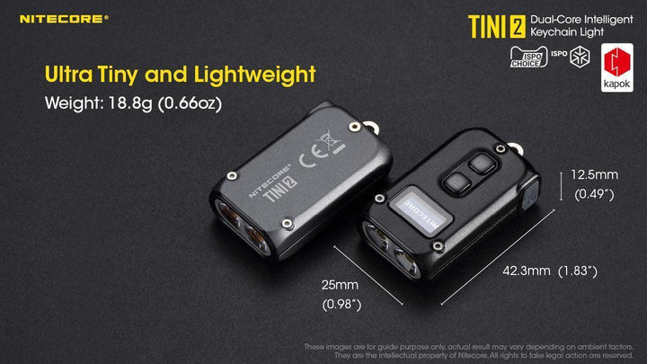 TINI 2 (Black) - 500 lumens - Nitecore Singapore