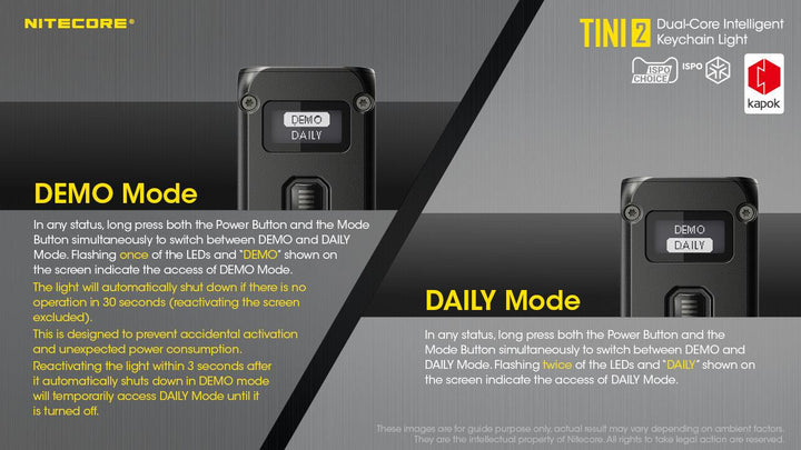 TINI 2 (Black) - 500 lumens - Nitecore Singapore
