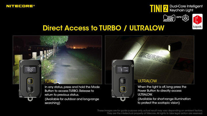 TINI 2 (Black) - 500 lumens - Nitecore Singapore