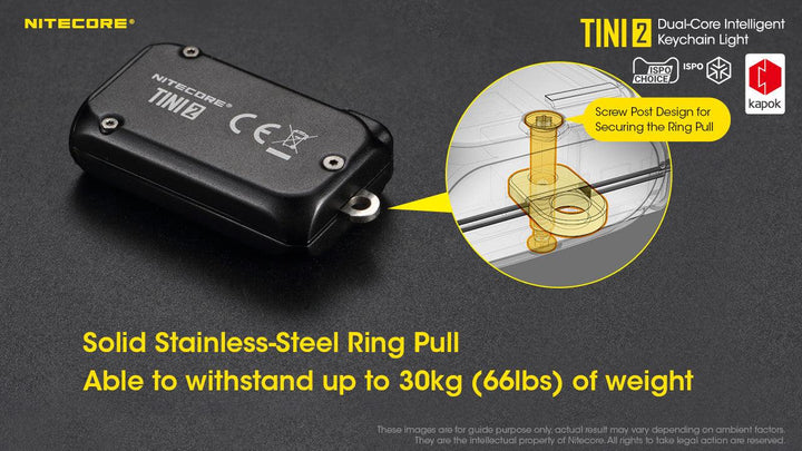 TINI 2 (Black) - 500 lumens - Nitecore Singapore