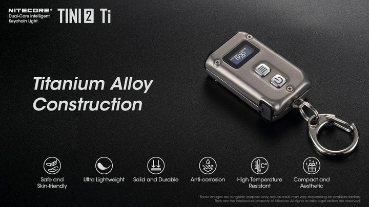 TINI 2 (Titanium) - 500 lumens - Nitecore Singapore