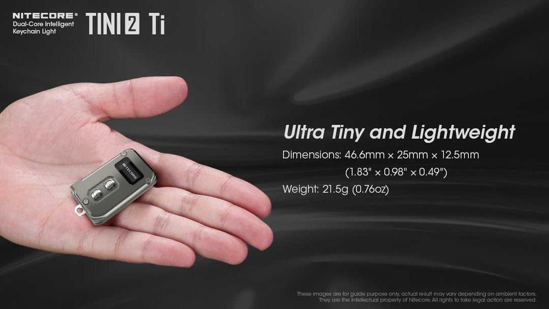 TINI 2 (Titanium) - 500 lumens - Nitecore Singapore