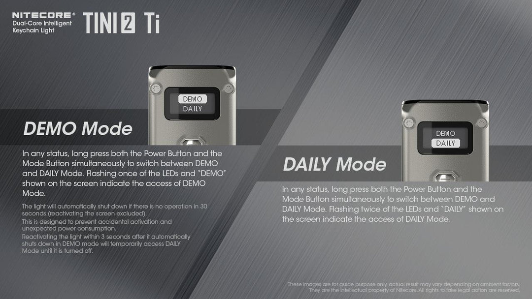 TINI 2 (Titanium) - 500 lumens - Nitecore Singapore