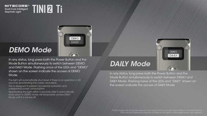 TINI 2 (Titanium) - 500 lumens - Nitecore Singapore