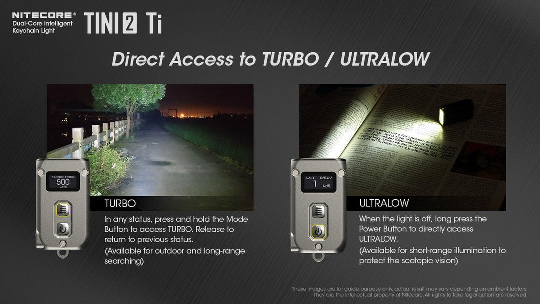 TINI 2 (Titanium) - 500 lumens - Nitecore Singapore