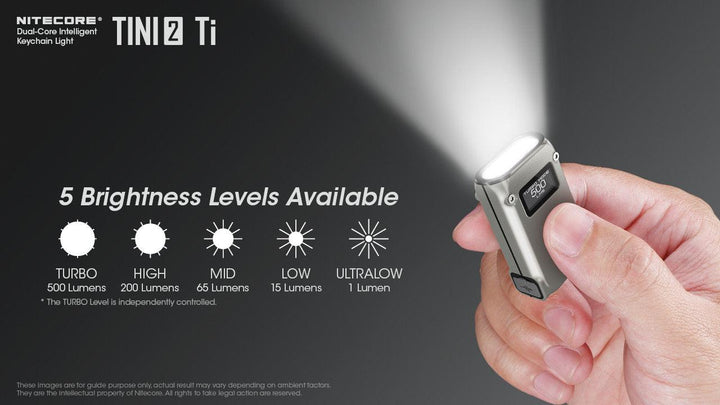 TINI 2 (Titanium) - 500 lumens - Nitecore Singapore