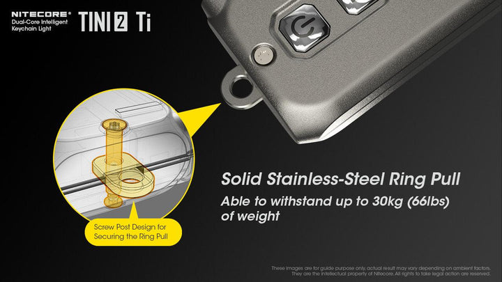 TINI 2 (Titanium) - 500 lumens - Nitecore Singapore