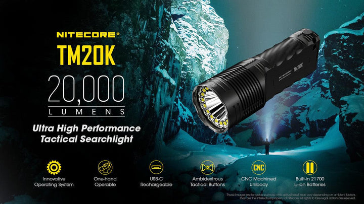 TM20K - 20,000 lumens (Bundle) - Nitecore Singapore