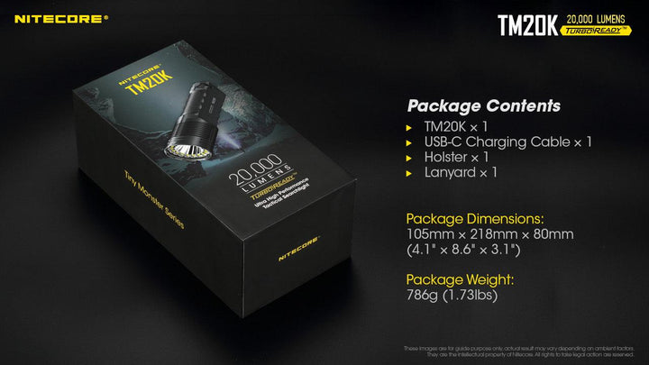 TM20K - 20,000 lumens (Bundle) - Nitecore Singapore