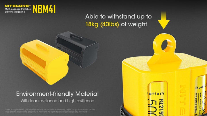 NBM41 (BLACK) - Battery Magazine for 21700 - Nitecore Singapore