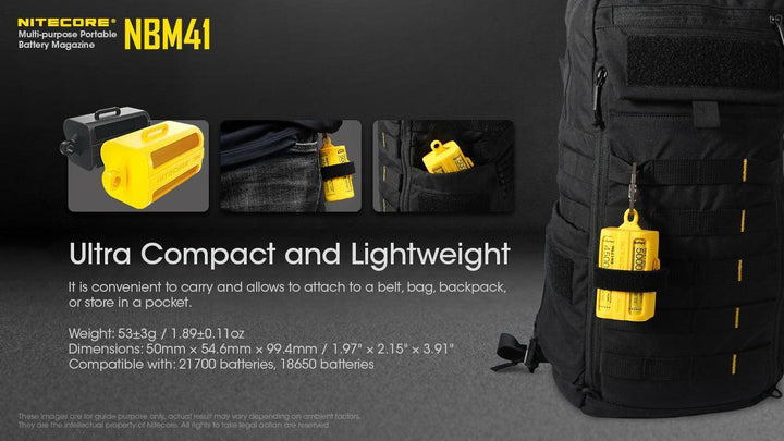 NBM41 (BLACK) - Battery Magazine for 21700 - Nitecore Singapore