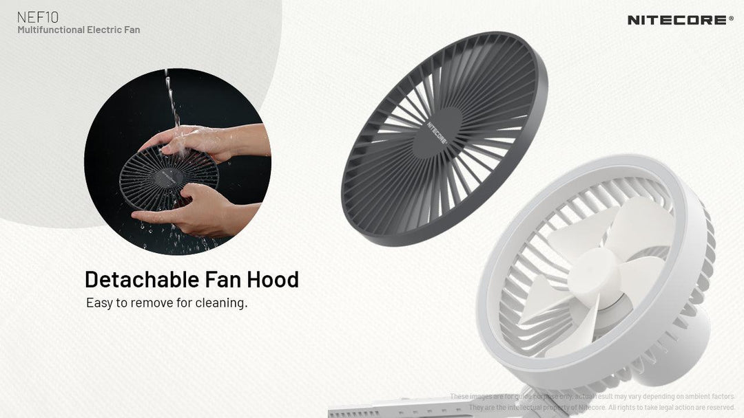 NEF10 Wireless LED FAN (10,000mAh) GREY