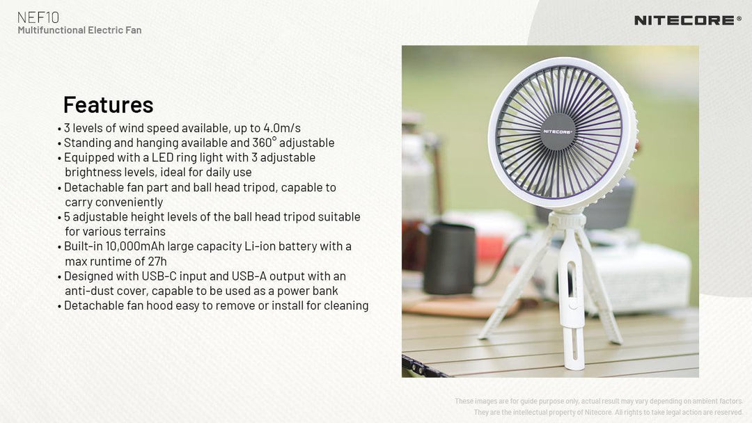NEF10 - LED Fan (10,000mAh) - Nitecore Singapore