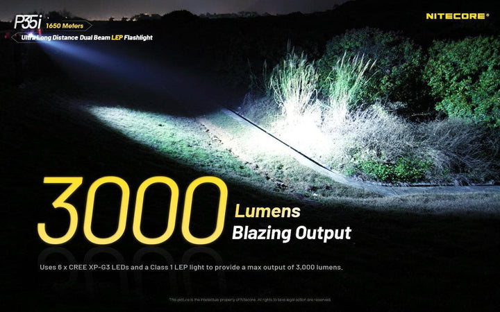 P35i - 3000 lumens LEP - Nitecore Singapore