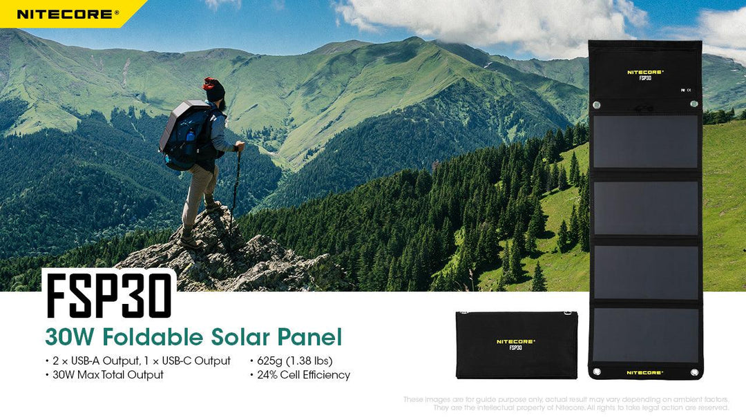30W Foldable Solar Panel (FSP30) - Nitecore Singapore
