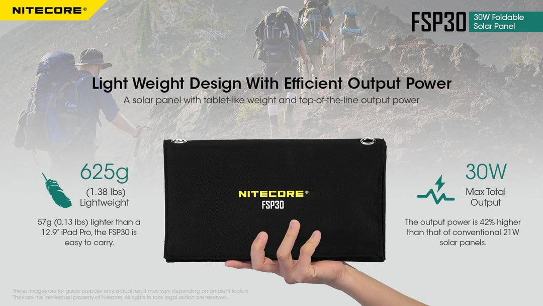 30W Foldable Solar Panel (FSP30) - Nitecore Singapore