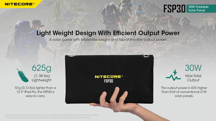 30W Foldable Solar Panel (FSP30) - Nitecore Singapore
