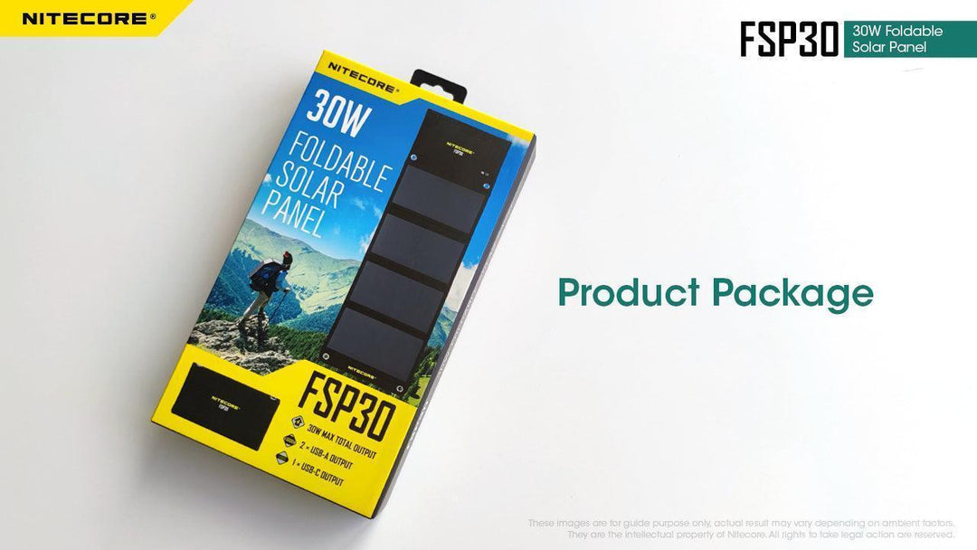 30W Foldable Solar Panel (FSP30) - Nitecore Singapore