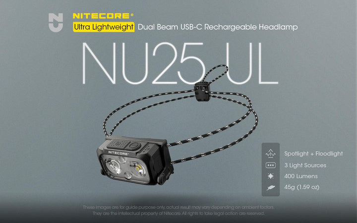 NU25 UL - 400 lumens - Nitecore Singapore