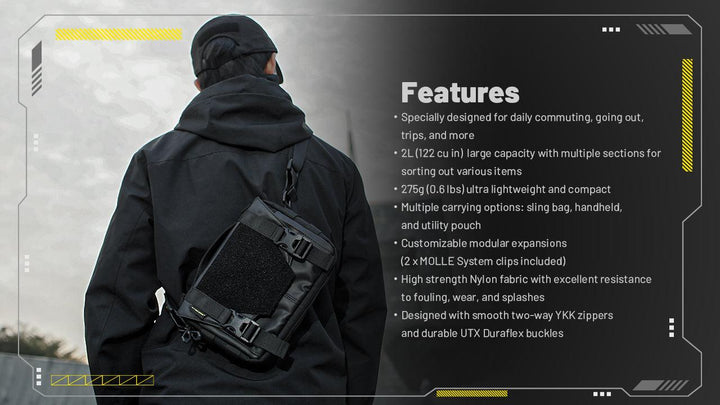 SLB05 Modular Sling Bag - 2L Capacity - Nitecore Singapore