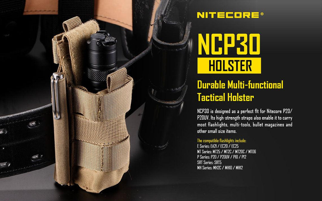 Tactical Holster NCP30 (Black) - Nitecore Singapore