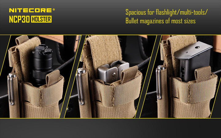 Tactical Holster NCP30 (Black) - Nitecore Singapore