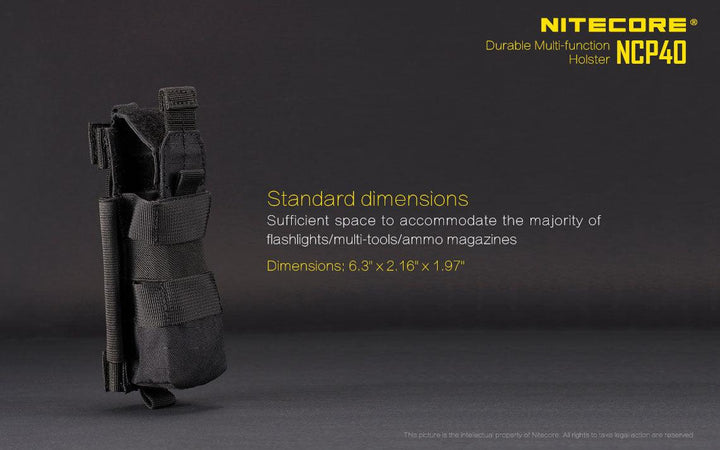 Tactical Holster NCP40 (Black) - Nitecore Singapore