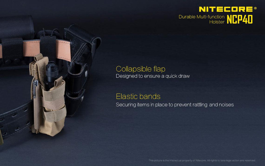 Tactical Holster NCP40 (Black) - Nitecore Singapore