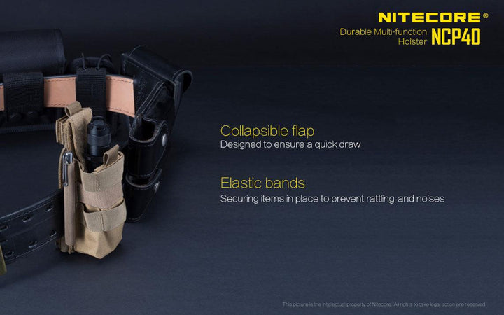 Tactical Holster NCP40 (Black) - Nitecore Singapore