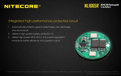 NL1665R (RCR123A - 650mAh - USB)