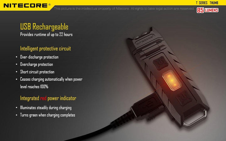 Thumb - 85 lumens - Nitecore Singapore
